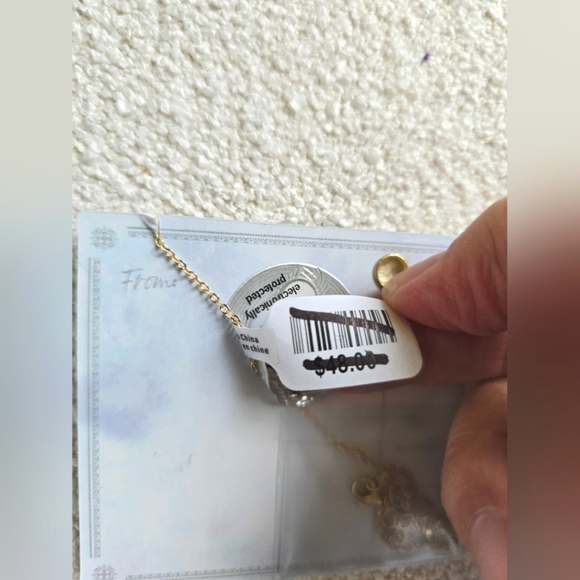 NEW!! Free People, Postcard Necklace/ Press On Patch Set, 14K Gold Plated- NWT! - Picture 7 of 7